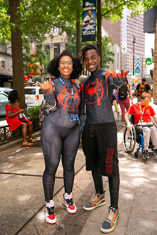 Spiderman costume during Dragon Con